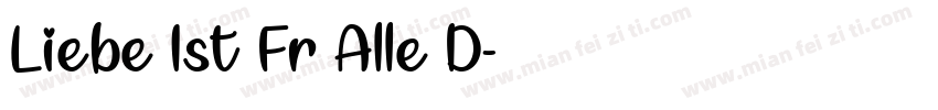 Liebe Ist Fr Alle D字体转换